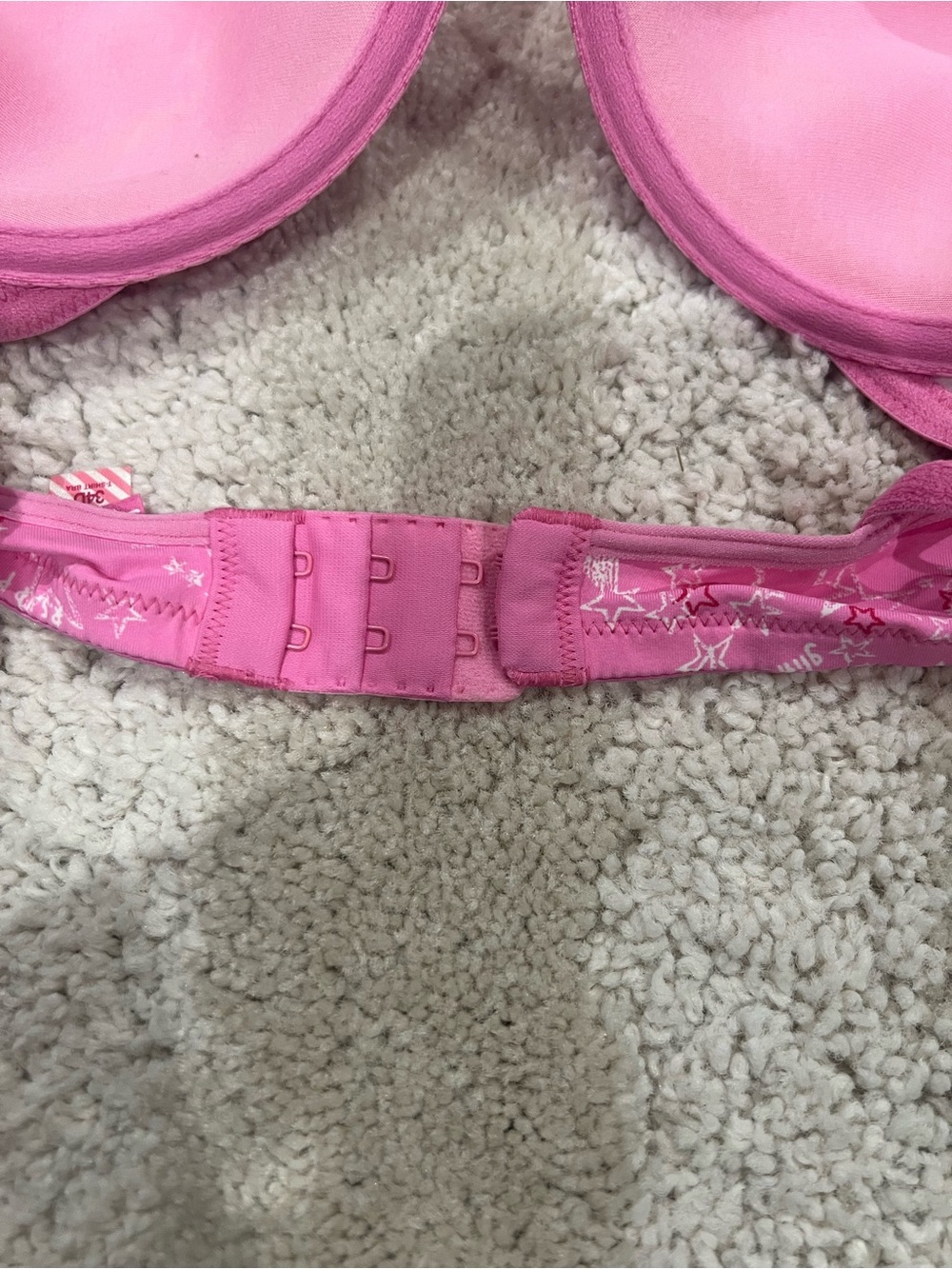 Pink Star-Print T-Shirt Bra - Picture 4 of 7